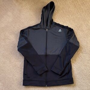 Reebok Charcoal and Black Full-Zip Jacket